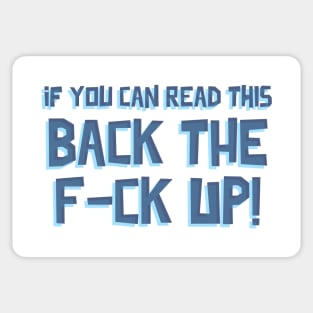 Corona: Back the F-ck Up! Sticker